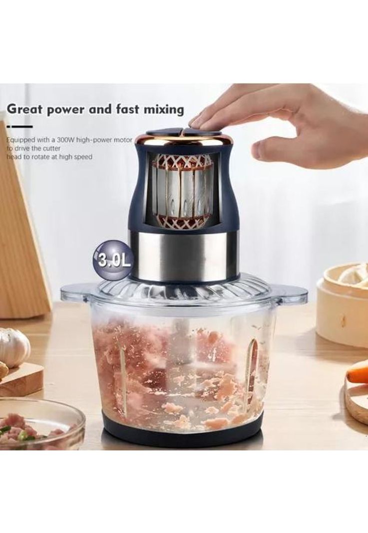 Procesador picadora de alimentos 1000w, color azul marino-7