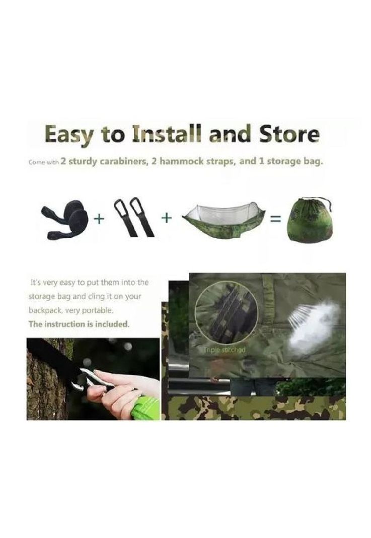 Colgante para acampar al aire libre con mosquitera-4