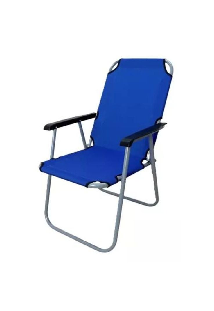 Sillas plegables portátiles para camping y playa azules-0