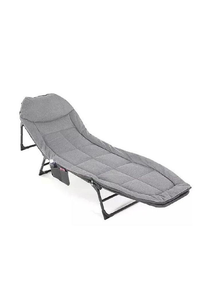 Catre/cama campaña outdoor plegable acolchado gris-0