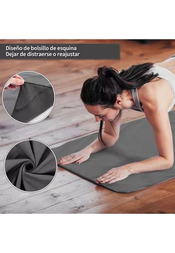 Toalla baño viaje microfibra secado rápido, pcs gris oscuro-4