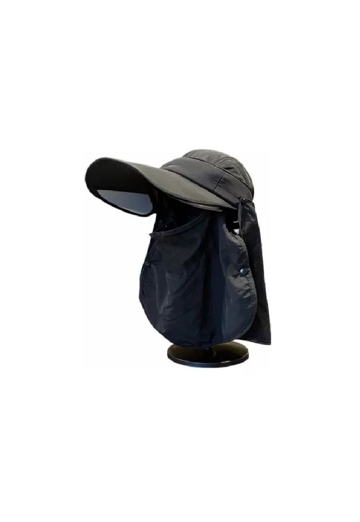 Gorro Visera para el Sol 4 en 1 Uso Diario Negro-0