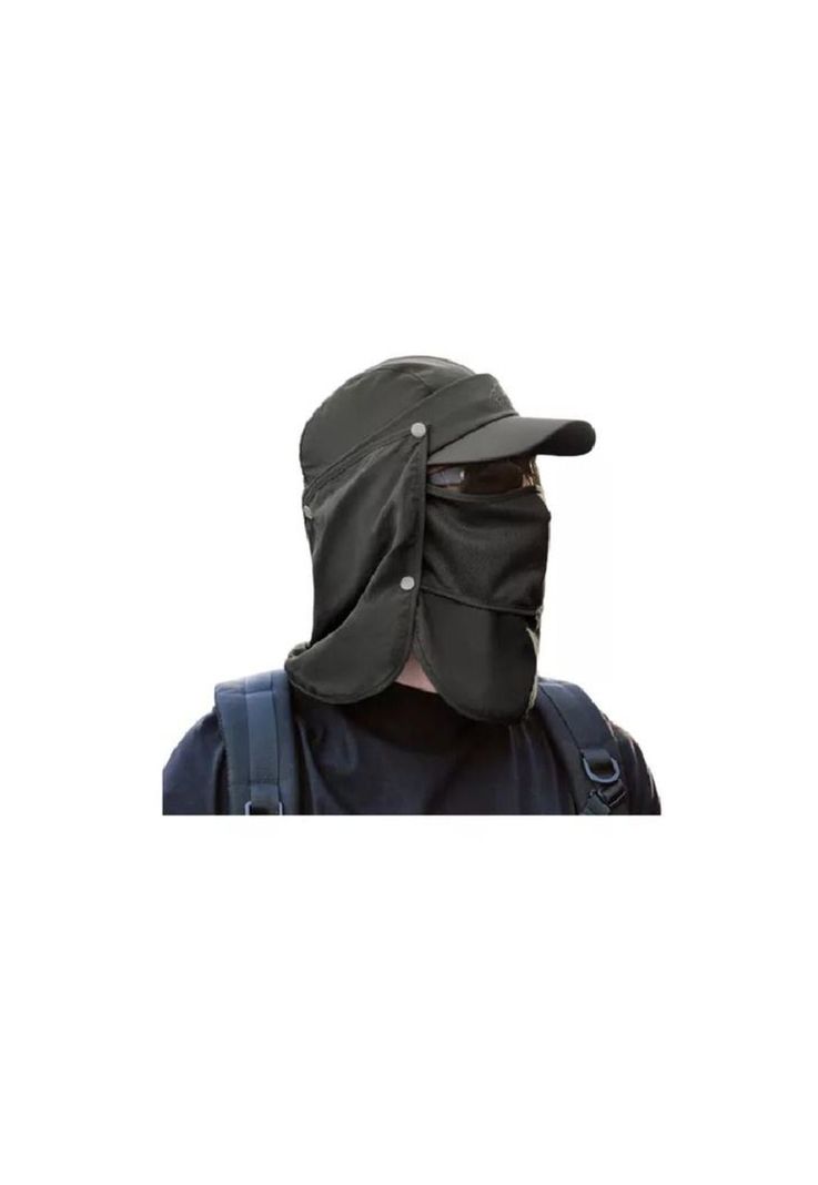 Gorro Visera para el Sol 4 en 1 Uso Diario Negro-1