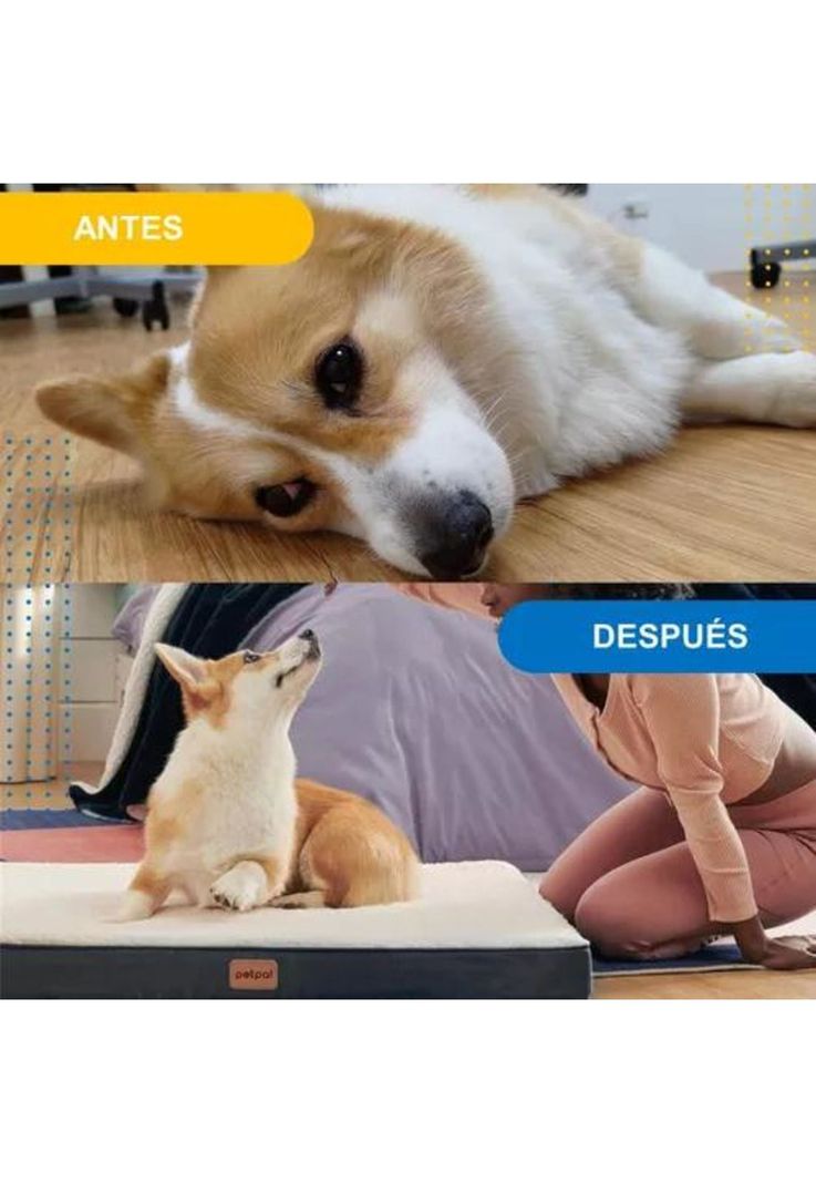 Cama para perro y gato mascota gris-5