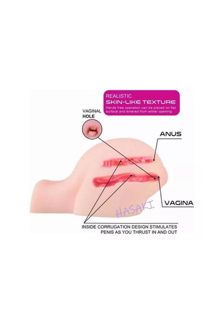 Masturbador para Hombre Realista, Vagina, Ano Sexy, Nalgas-3
