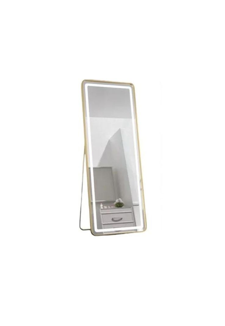 Espejo Dorado Rectangular LED 150x40cm-0