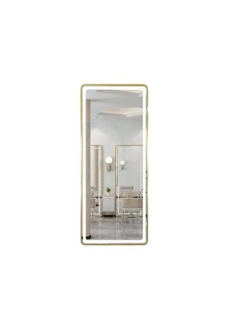 Espejo Dorado Rectangular LED 150x40cm-1