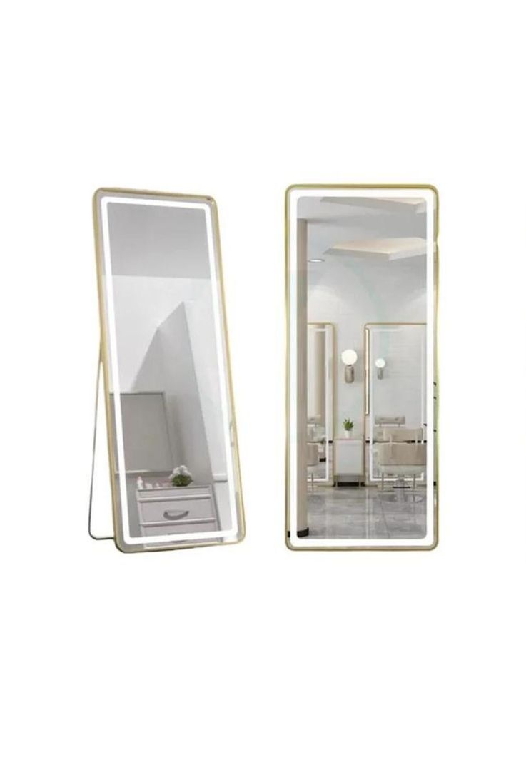 Espejo Dorado Rectangular LED 150x40cm-2