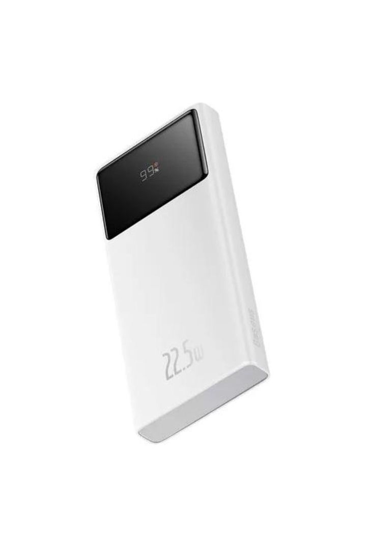 Power bank Baseus digital carga rápida 10000 mAh 22.5W blanco-0