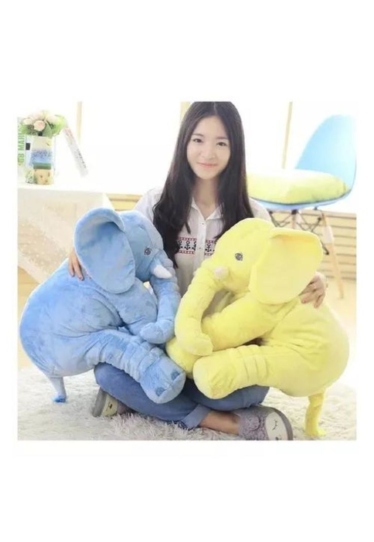 Peluche Gigante Elefante Gris - Almohada Bebé Suave y Liviano-5