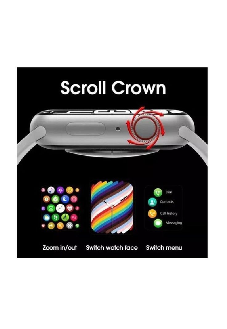 Reloj inteligente pro call serie 7 color blanco-4