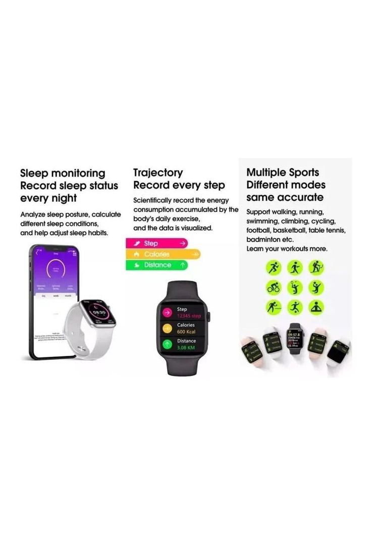 Reloj inteligente pro call serie 7 color blanco-5