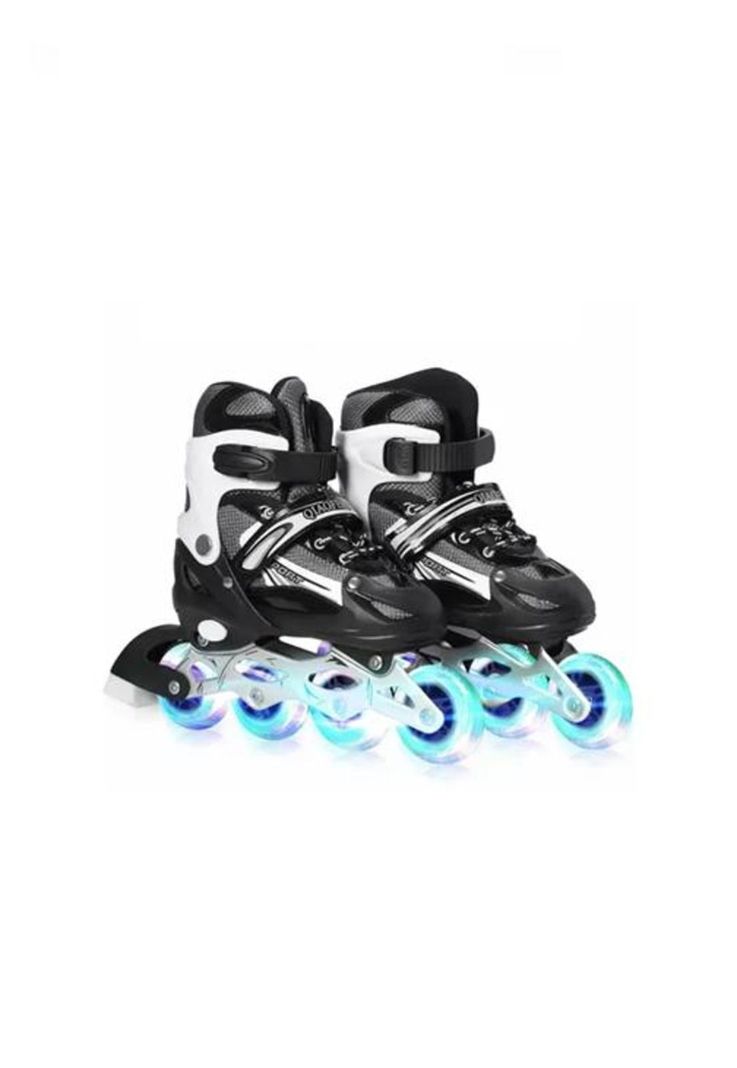 Patines en línea rollers ajustables talla 35-38, negro-1