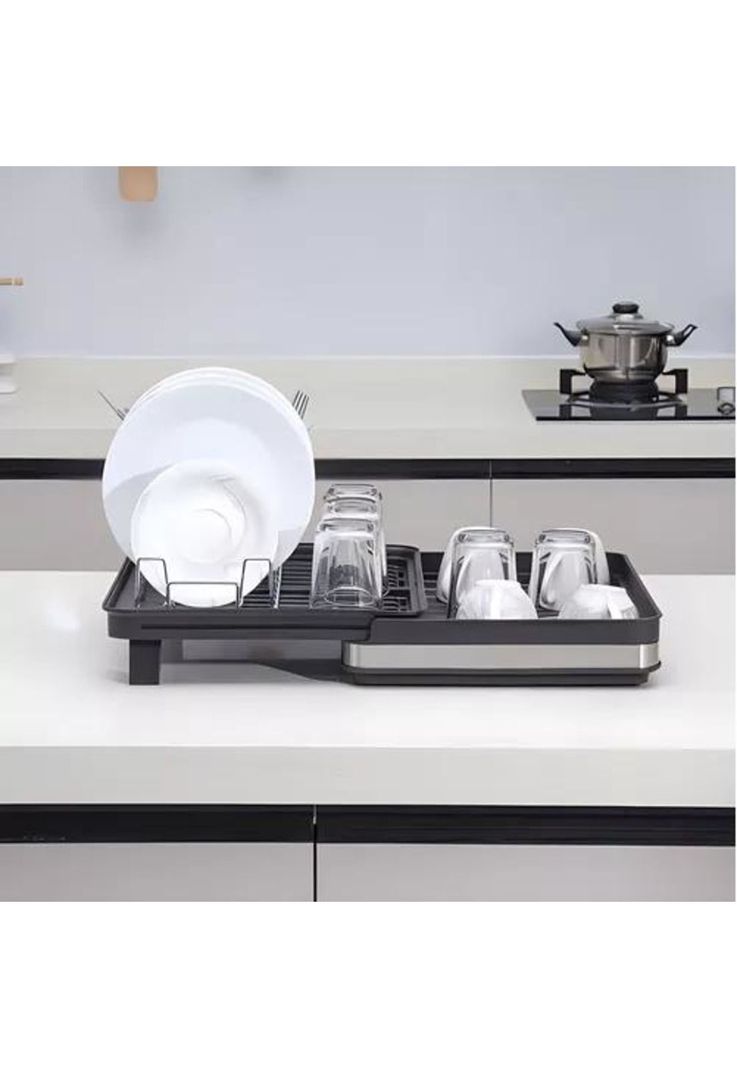 Secaplatos Escurridor de Cocina - Acero Inoxidable, Plegable, Para Loza-7