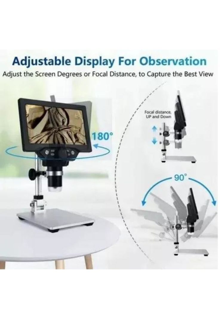 Microscopio Electrónico Académico - Pantalla LCD HD de 7.2 in-1
