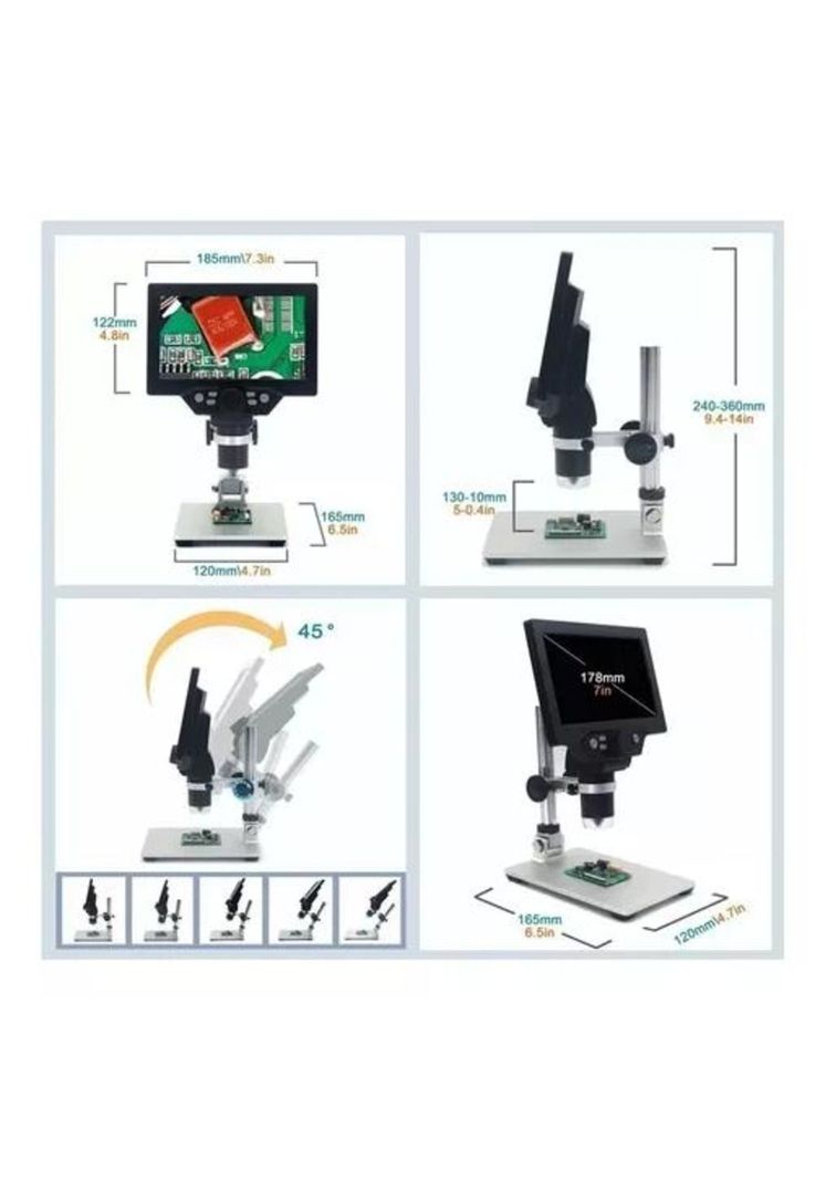 Microscopio Electrónico Académico - Pantalla LCD HD de 7.2 in-4
