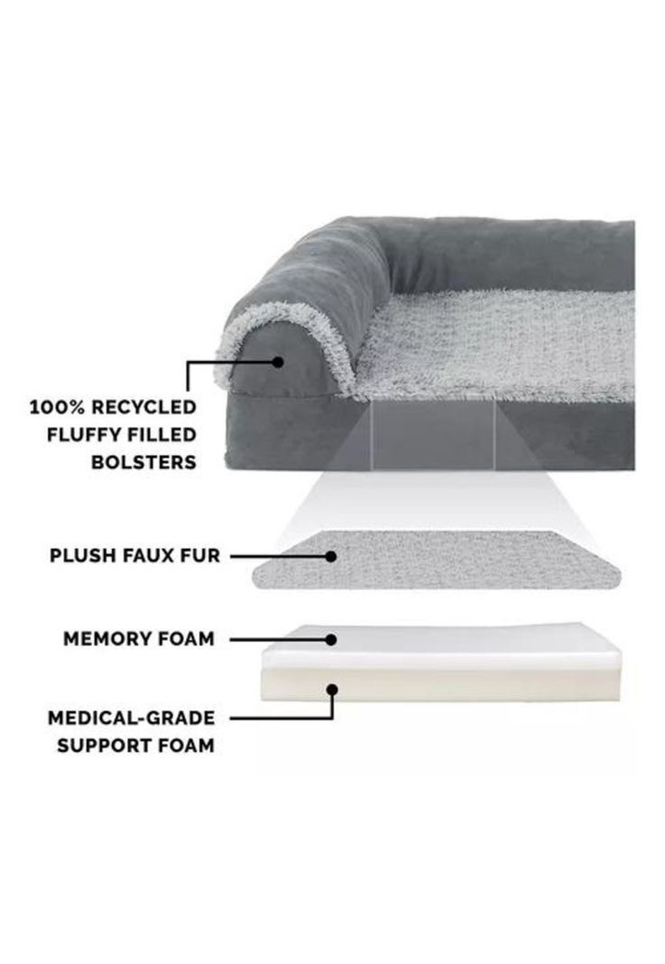 Cama ortopédica premium para mascotas XL memory foam-1