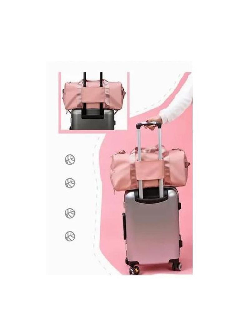 Bolsa de gran capacidad para viajes y deportes, color rosado-2