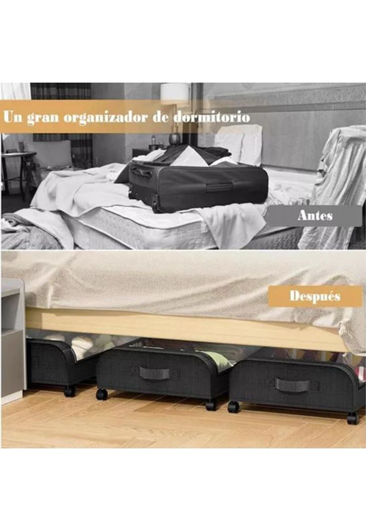 Pack 2 Organizador Ropa Debajo Cama-2