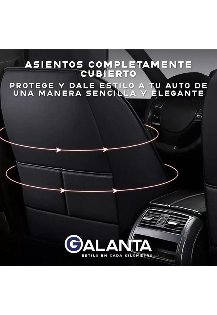 Funda cubre asiento ecocuero Galanta set 5 asientos, color luxury-5