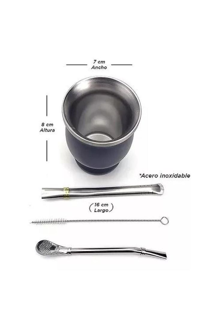 Kit Matero - Bombilla Mate, Set Matero de Acero Inoxidable-2