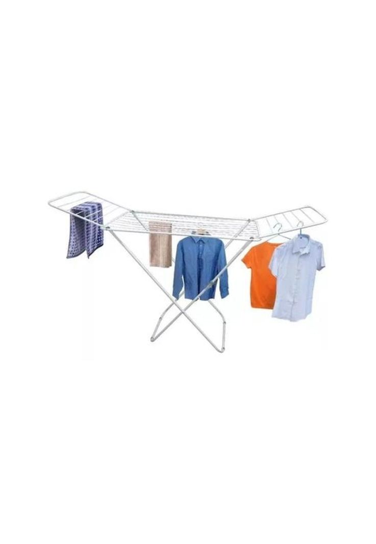 Tendedero colgador extensible organizador plegable 1.80m, color blanco-1