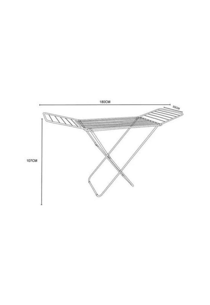 Tendedero colgador extensible organizador plegable 1.80m, color blanco-2