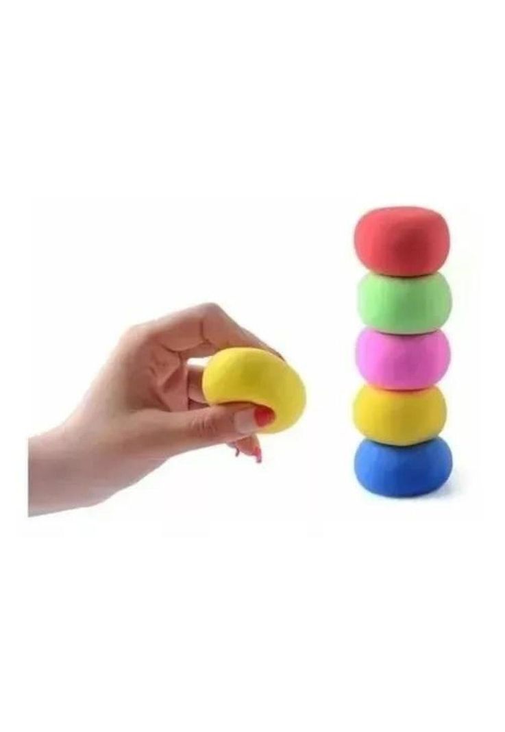 Pack de 6 colores masa flexible funny gummy/goma eva moldeable-1