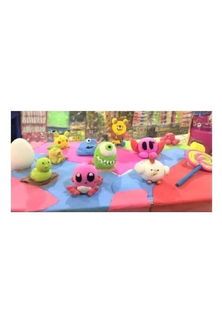Pack de 6 colores masa flexible funny gummy/goma eva moldeable-2