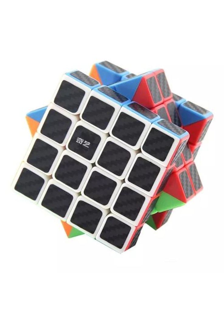 Cubo Rubik Warrior W carbono Qiyi 3x3 fibra carbono multicolor-3