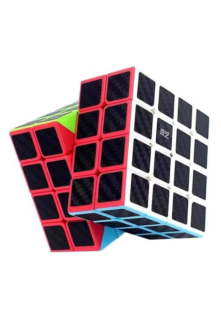 Cubo Rubik Warrior W carbono Qiyi 3x3 fibra carbono multicolor-5