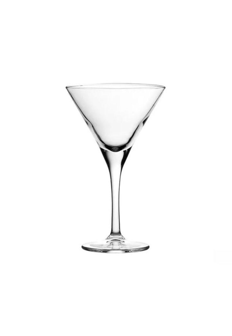 Set 6 Copas Martini V-line 250cc Vidrio-0
