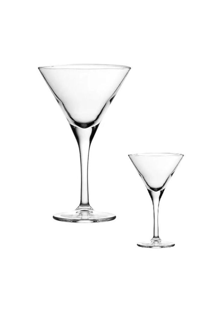 Set 6 Copas Martini V-line 250cc Vidrio-1