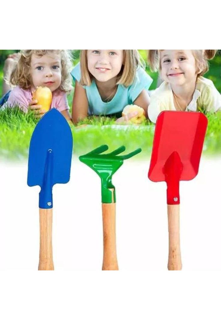 Set de jardinería infantil: herramientas didácticas multicolor-2