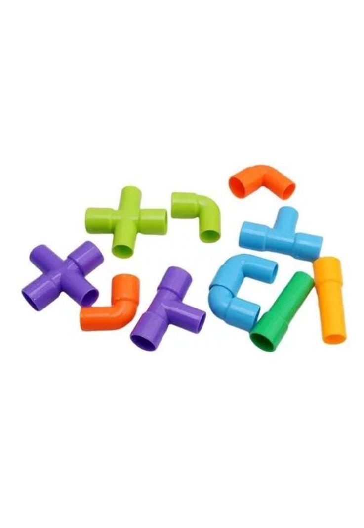 Bloques de construcción tubos conectables, agua 72 pcs multicolor-3