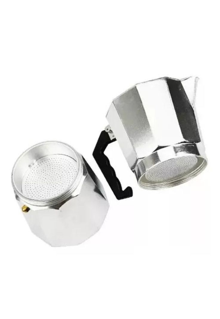 Cafetera italiana de 6 tazas de aluminio, café desayuno plata-3