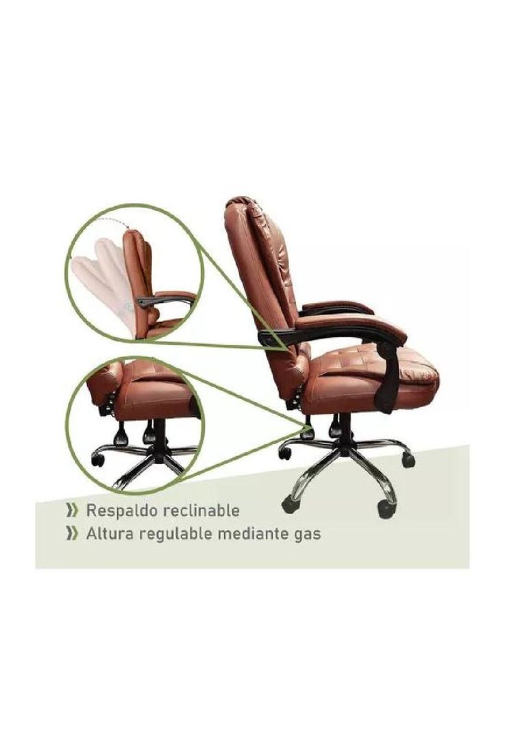 Silla de escritorio Lumax Miles ZGS-959-SA ergonómica color marrón-3