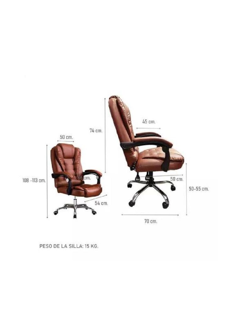 Silla de escritorio Lumax Miles ZGS-959-SA ergonómica color marrón-5