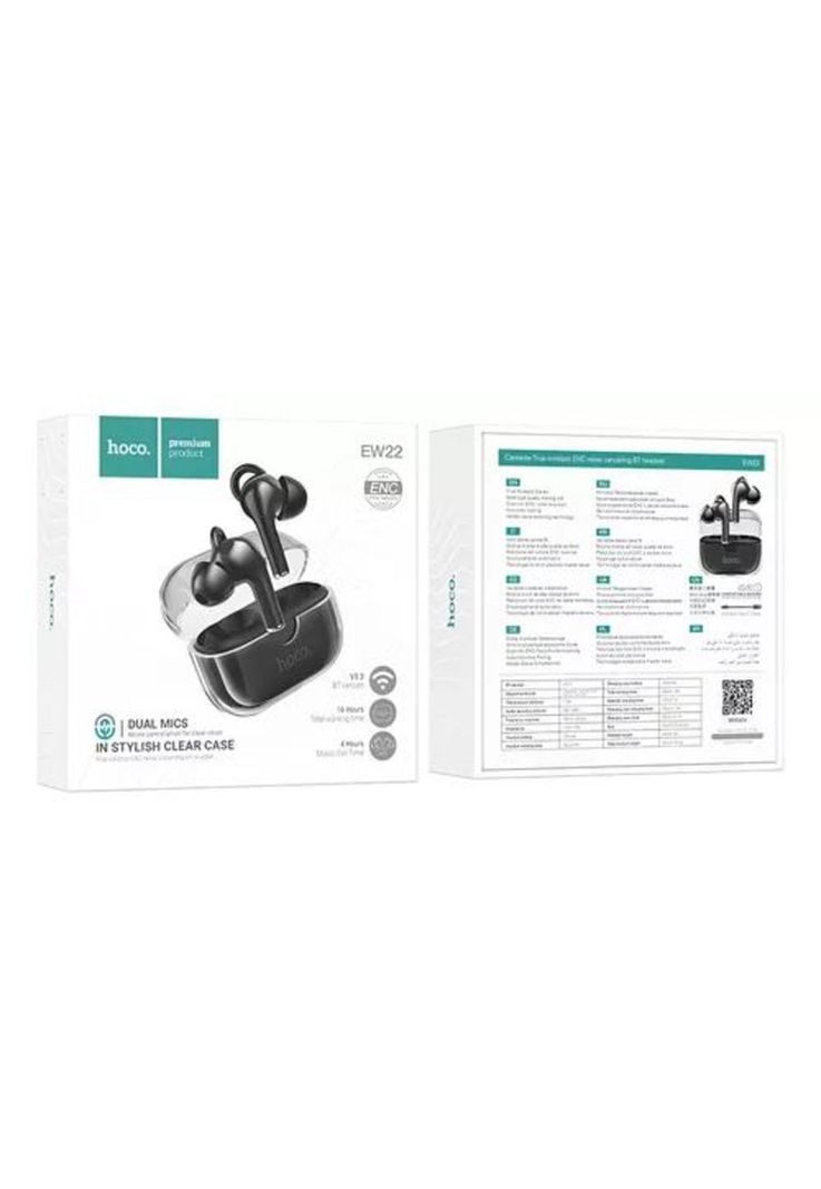 Audífono Hoco EW22 con cancelación de ruido negro-4