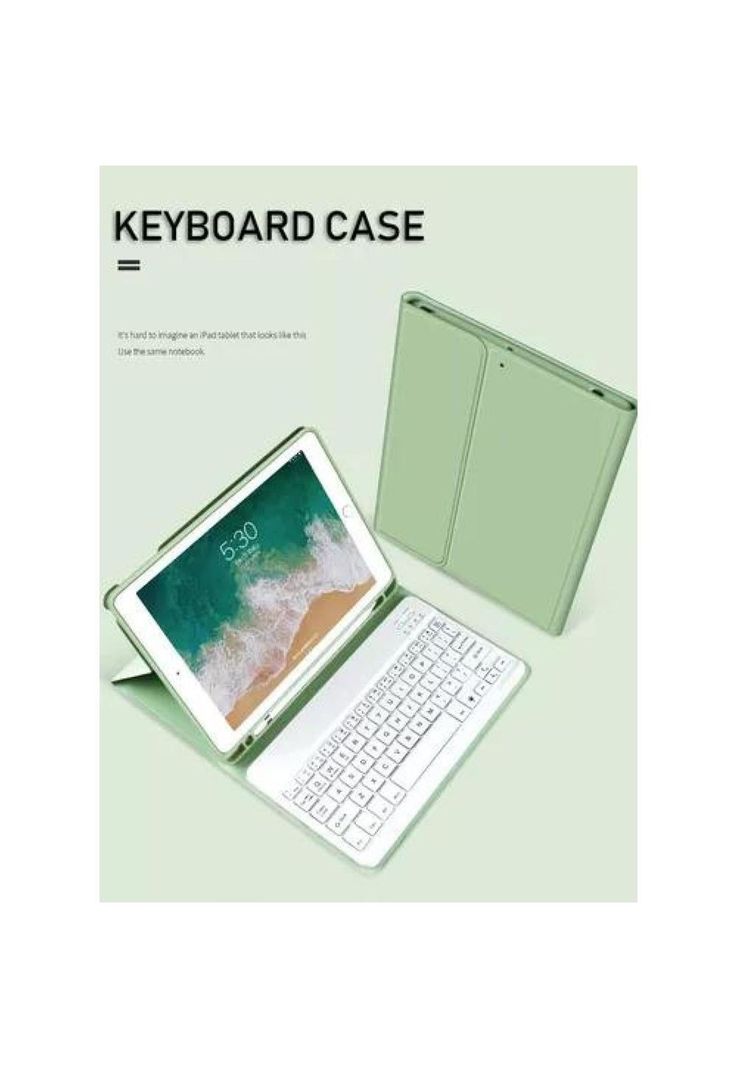 Carcasa con teclado para iPad Air (10.9") 4/5 Gen, ranura para lápiz, color rosado-3