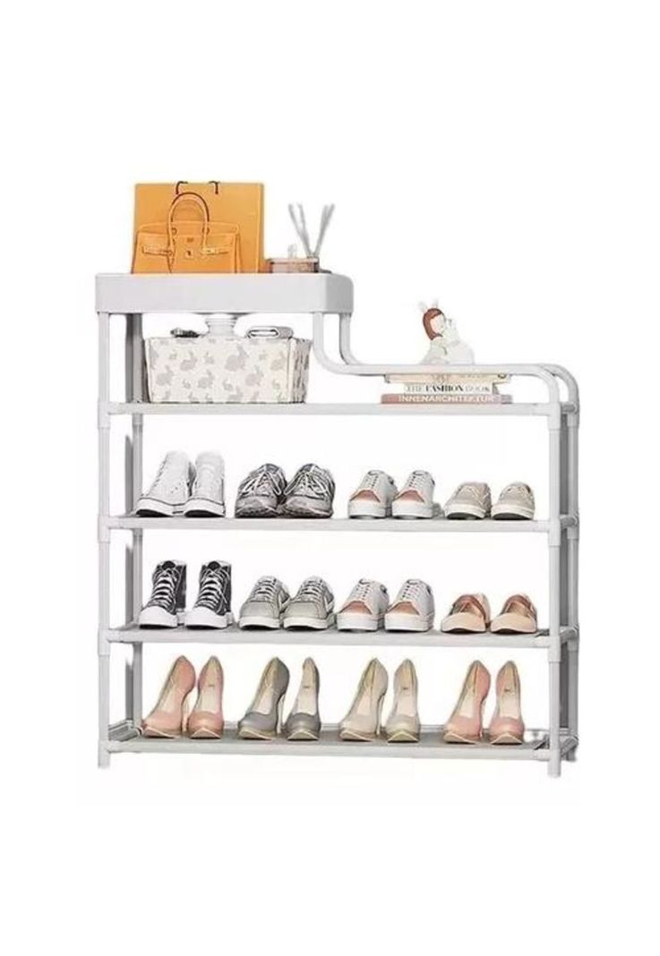 Organizadores de zapatos y ropa 5 niveles armables blanco-0