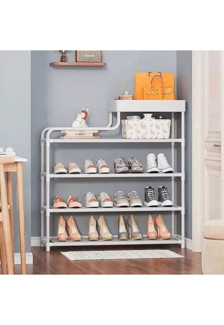 Organizadores de zapatos y ropa 5 niveles armables blanco-2