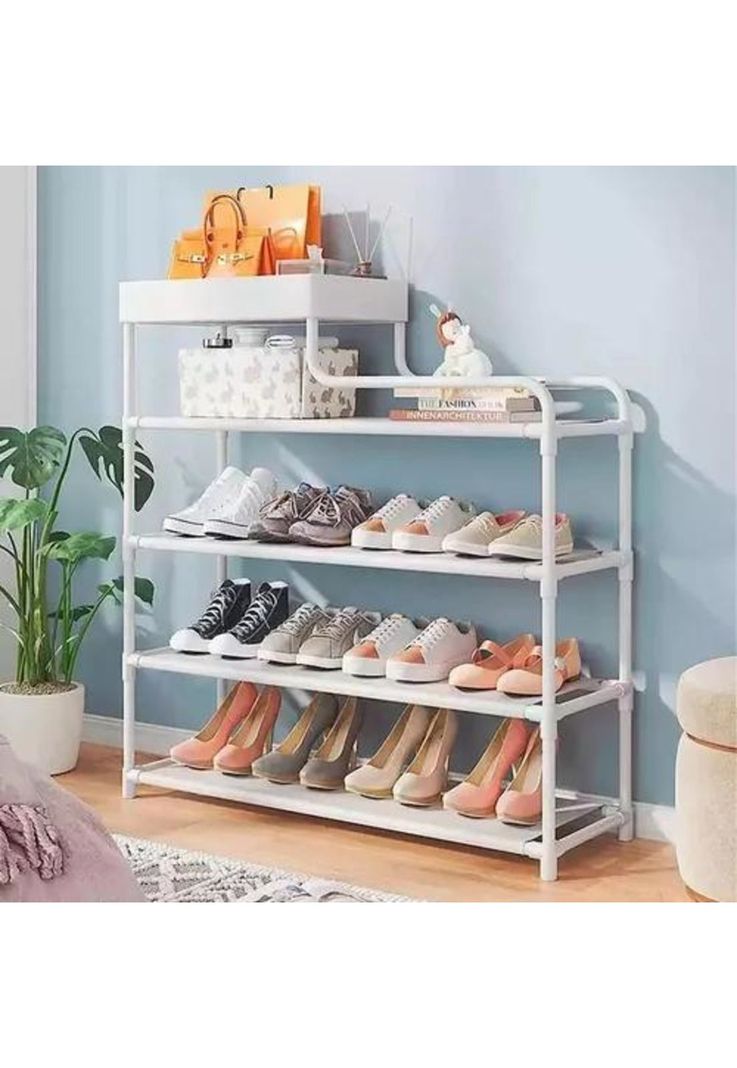 Organizadores de zapatos y ropa 5 niveles armables blanco-3