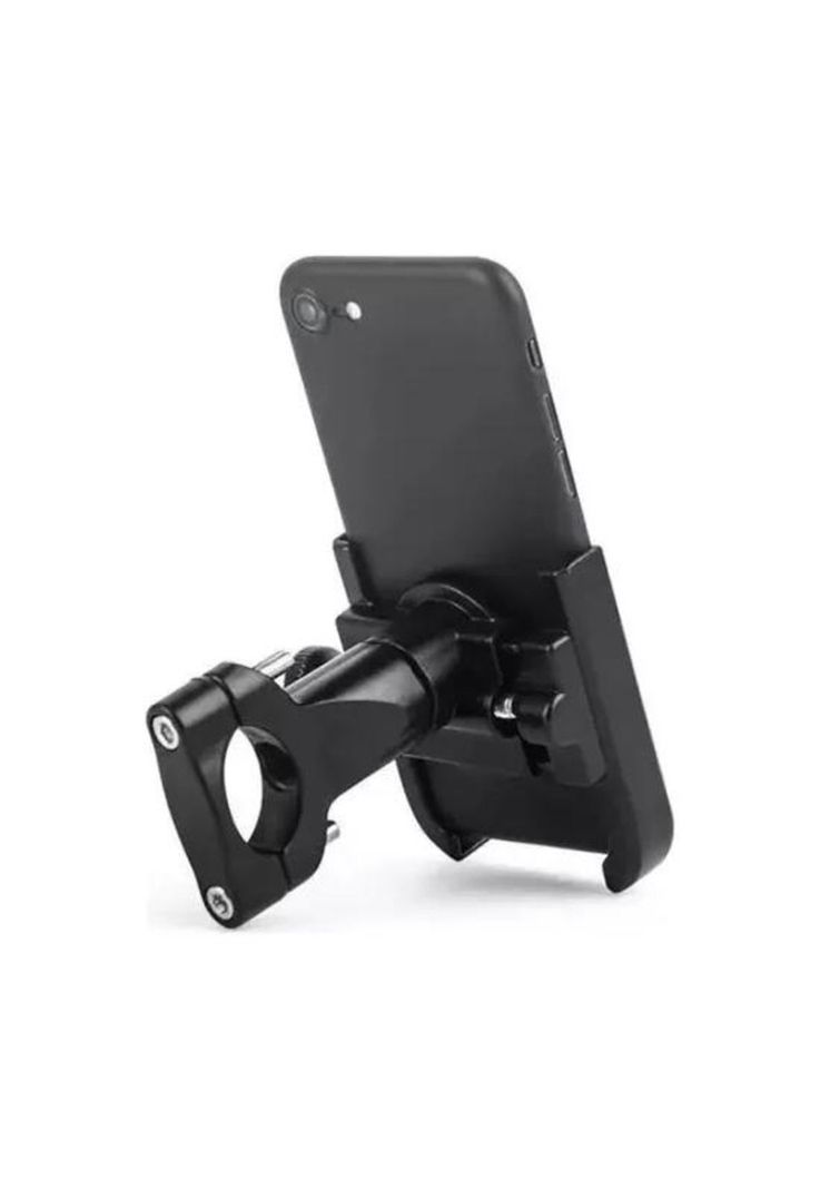 Soporte de manillar para bicicleta y moto, anti vibración ajustable, color negro-1