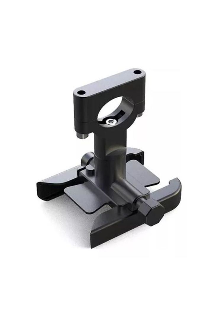 Soporte de manillar para bicicleta y moto, anti vibración ajustable, color negro-2