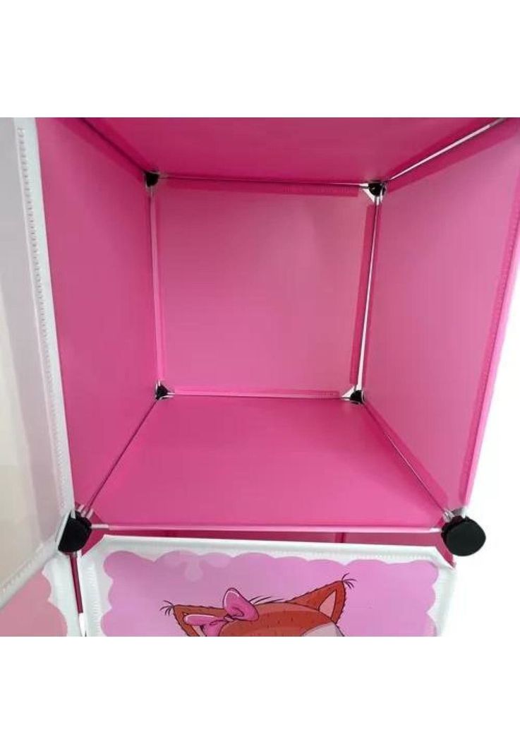 Organizador infantil modular para closet rosado-4