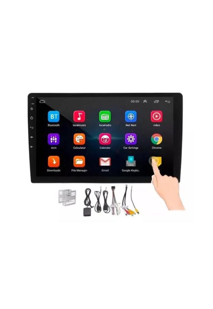 Radio Android 8.1 con GPS y Mirror Link 9" 2 Din, color negro-0
