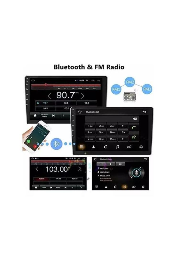 Radio Android 8.1 con GPS y Mirror Link 9" 2 Din, color negro-3
