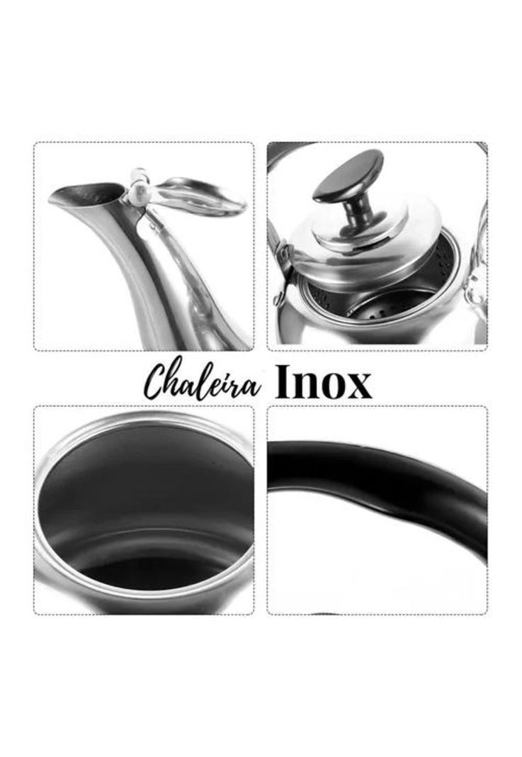 Hervidor de Acero Inoxidable - 1 Litro con Infusor, Color Plateado-6