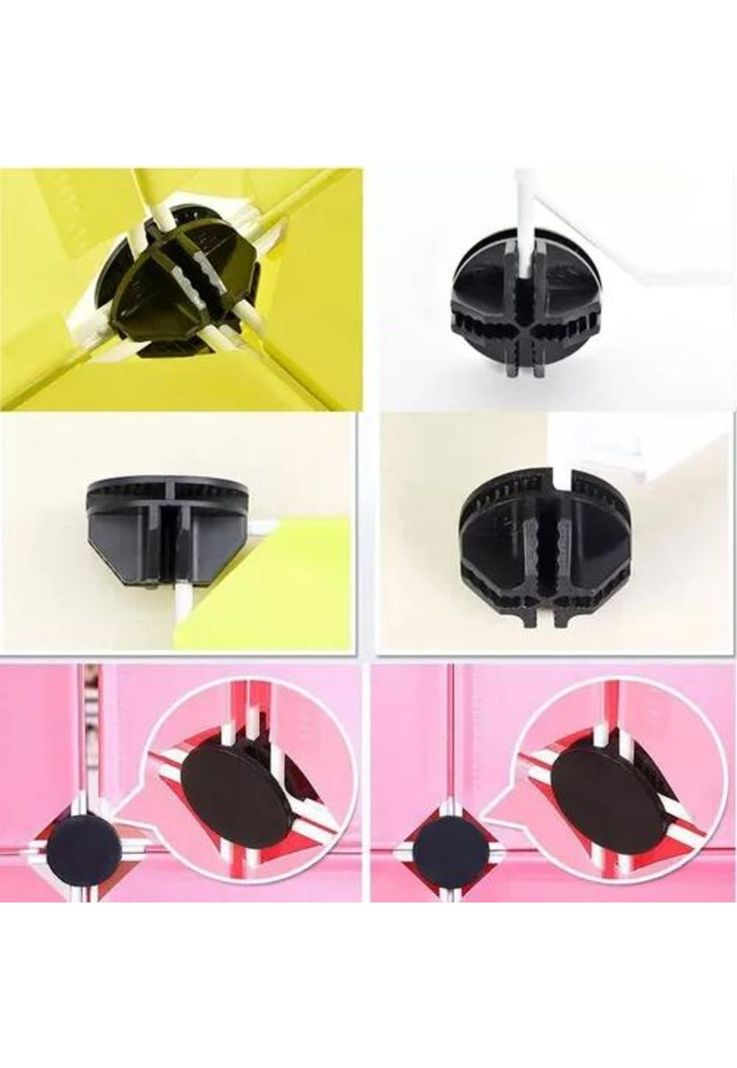 Organizador de closet 6 módulos para baño o ropero negro-2